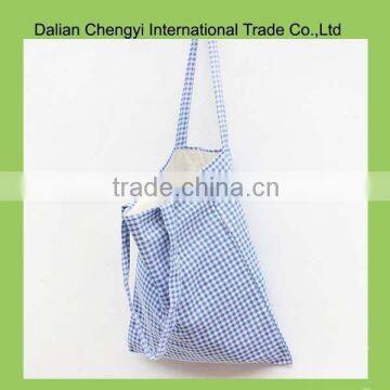 Simplicity generocity trendy grid cotton handbag