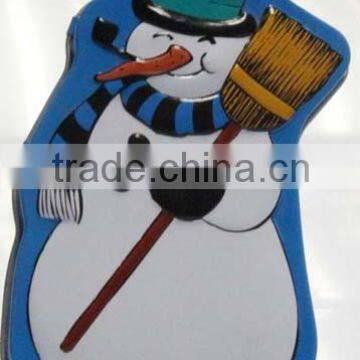 Santa carving pattern tin box