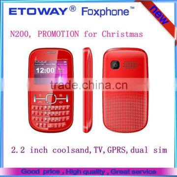 2.2'' lcd screen BT, camera, GPRS, TV N200 mobile phone