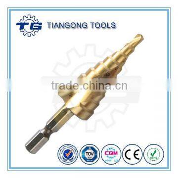 High Quality Ti-coating Spiral Flute Step Drill