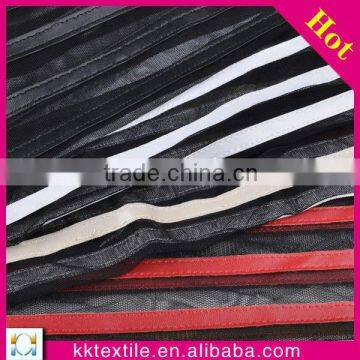 2015 Indian lace embroidery fabric / African lace fabrics / PU leather fabric