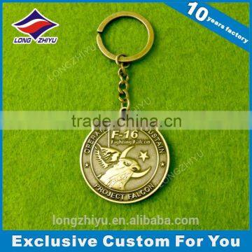 Mid East advertising round metal keychain 3d custom shaped keychain