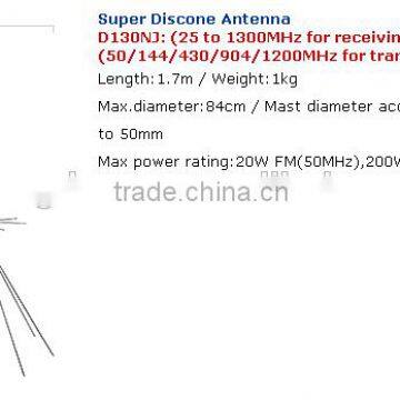 SUPPER DISCONE ANTENNA D130NJ 25-1300MHZ,multi band antenna,full band antenna