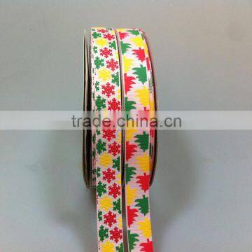 supply yellow fir tree charact ribbon custom printed grosgrain ribbon