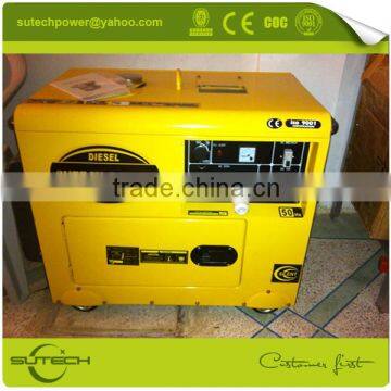 Low Noise Single Phase 5kw Portable 220V Generator With Soundproof and 4 Wheels photo-2