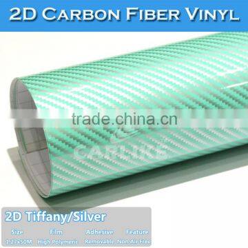 SINO Glossy Twill 2D Wrap Car Sticker Foil Carbon Fiber Vinyl Film