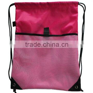 Promotion drawstring mesh pocket bag made in china