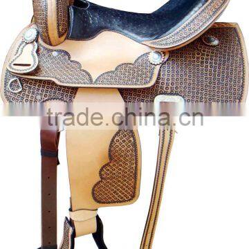 CE-740393 Leather Western Saddle