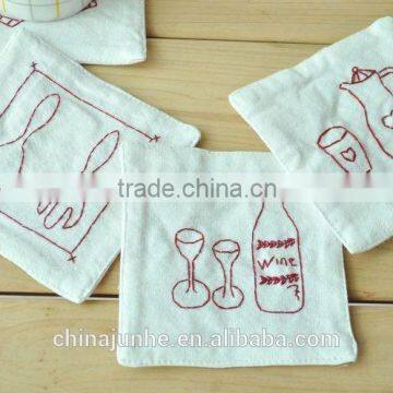 Eco friendly cotton square coaster for promotional