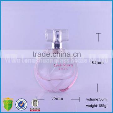 50ml Love Shape Pink Purple Perfume Glass Bottle for Sale