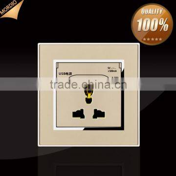 2016 High Quality 3 pin wall socket with usb port