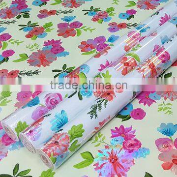 China wrap flower print gift wrapping paper rainbow film lamination art paper factory                        
                                                Quality Choice