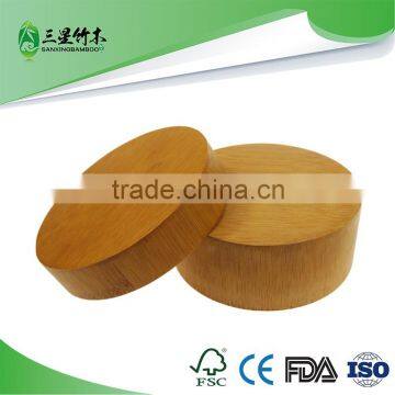 round shape bamboo material underwear storage box