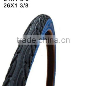 blue black bicycle tire 26*1 3/8