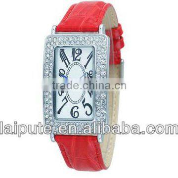 2013 Fashion Leather Band red wirst watch, branded watch