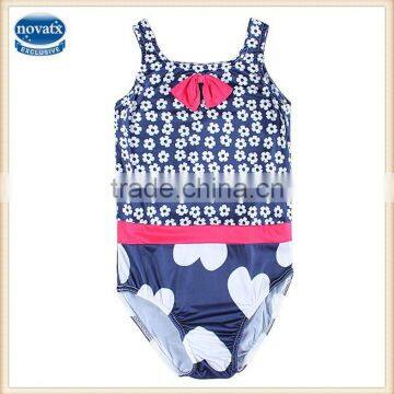 (R6149) 2-8Y nova kids wear child clothing one piece girl swimwear fresh stock polyester swim suits for baby girls