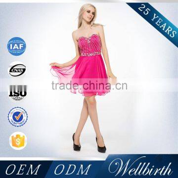 Beautiful Crystal Beaded Sleeveless Fashionable Korean Short Sexy Cocktail Dress Patterns photo-6