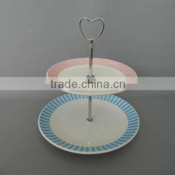 ceramic display - different size - CAKE HOLDER - 2 trays