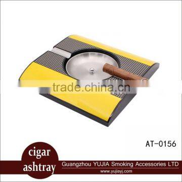 Best 2014 New products wooden and stainless steel cigar ashtray Car ashtray cigar ashtray