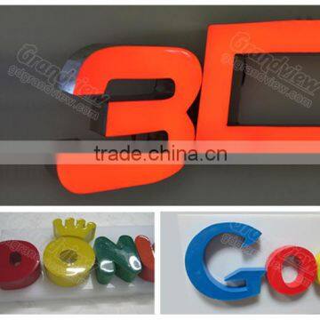LED acrylic front lit custom business logo