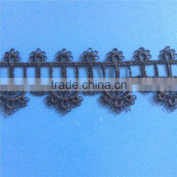 High Fashion Polyester Black Baby Lace Fabric photo-4