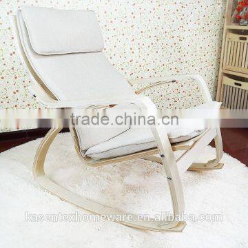 White Bent Plywood Armchair Chaise Longue Leisure Chair photo-2