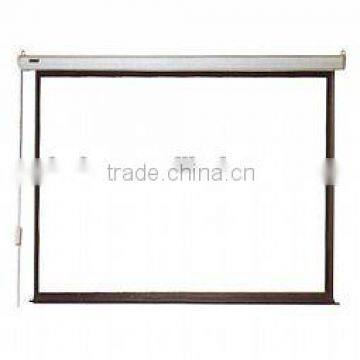 Wall or ceiling mounted 200 motorized projector screen for video projector