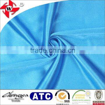 Little Stretch Tricot Shiny Polyester Plain fabric for Team Uniform