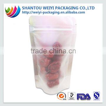 custom printing clear stand up plastic bags for cooikes packaging