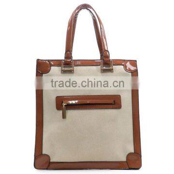 2016 Fashion Colorblock Flat Tote