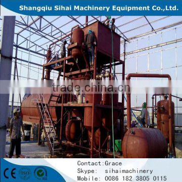 2015 New Arrival used plastic/oil refinery to diesel plant with ISO14001 & ISO9001 &BV&TUV&CE Certification