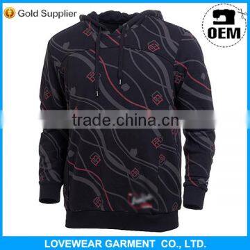 Free custom design cotton polyester fleece pullover hoody with print pattern