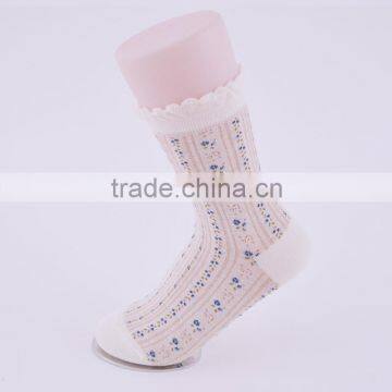 lady 200N fashion socks with fancy designs with ruffle welt on the socks sexy socks