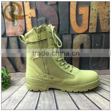 Wholesale khaki genuine leather good quality cheap price military tactical boots