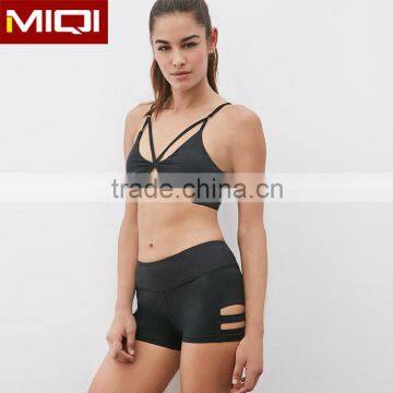 Hip up buttock plain color stretch fabric yoga shorts custom wholesale mini shorts sexy girl in tight short shorts