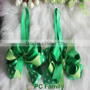Fashion stretch baby headband with printed boutique bow