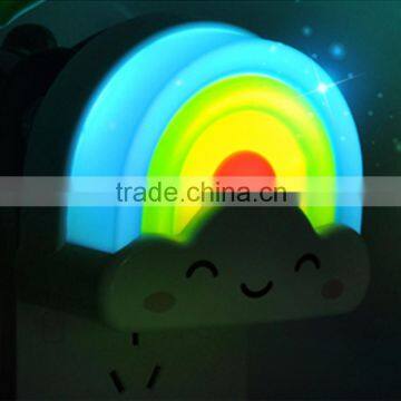 Colorful rainbow design plastic led night light wholesale
