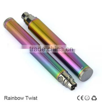 fast delivery variable voltage rainbow twist e cig