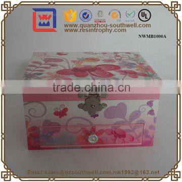 Promotion Custom Logo Stamped Plastic Jewelry Box Piano Shape Music Box