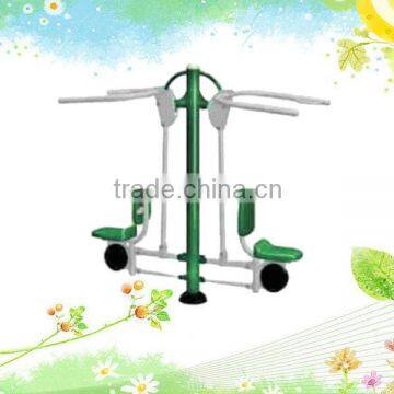 Outdoor green double sit puller park fitness equipment