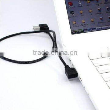 USB A Male Left Angle to B Male Cable 0.5m