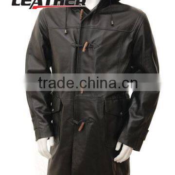 Glo-story mens leather coat slim men