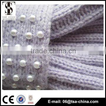 100% Acrylic Knitted With Pearl Head Band photo-3