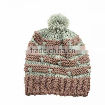 Pom Pom Style Beanie Hats Wholesale,custom Knit Acrylic Beanie photo-3