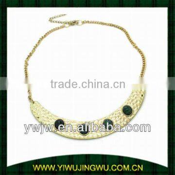 Green Gemstone gold Plate Necklace