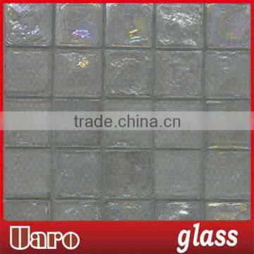 polished clear glass flooring mosaic tiles