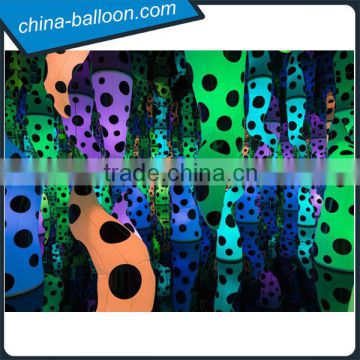 Advertising colorful inflatable led cones, color changing lighting inflatable cone with blower