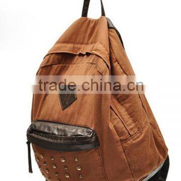 2014 china suppier pu backpack fashion lady designer rivet wholesale backpack bags