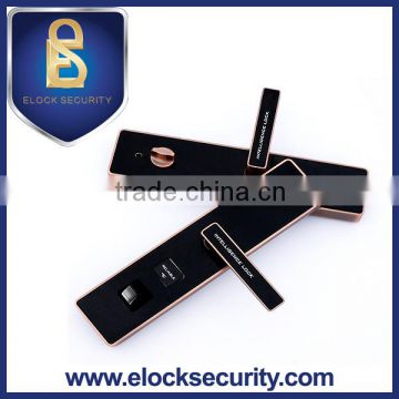 Red bronze fingerprint touch pad keyless lock