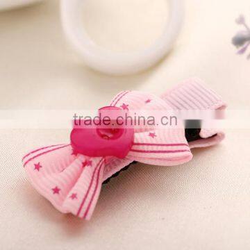 New Style With Sweet Heart Button Multi Color Boutique Grosgrain Hair Clip Fancy Hailgrips photo-3